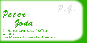 peter goda business card